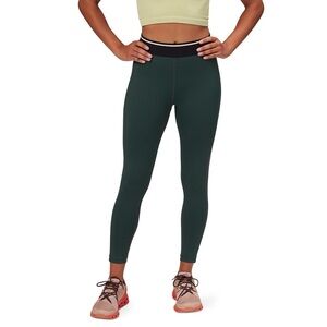 Splits59 Forest Green High-Rise Leggings with Black Waistband